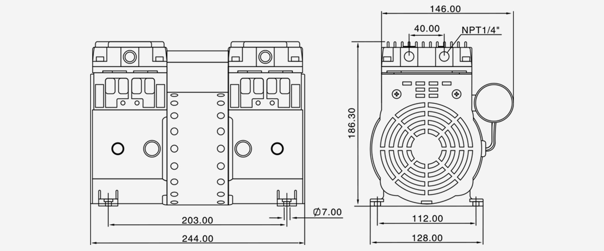 HP-1400H活塞(sai)真空泵(beng)
